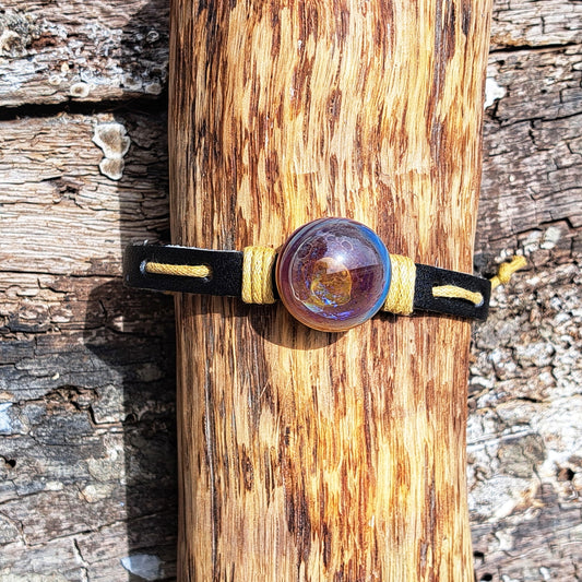Bracelet cabochon en verre fabriqué à la main "Cosmos 2"