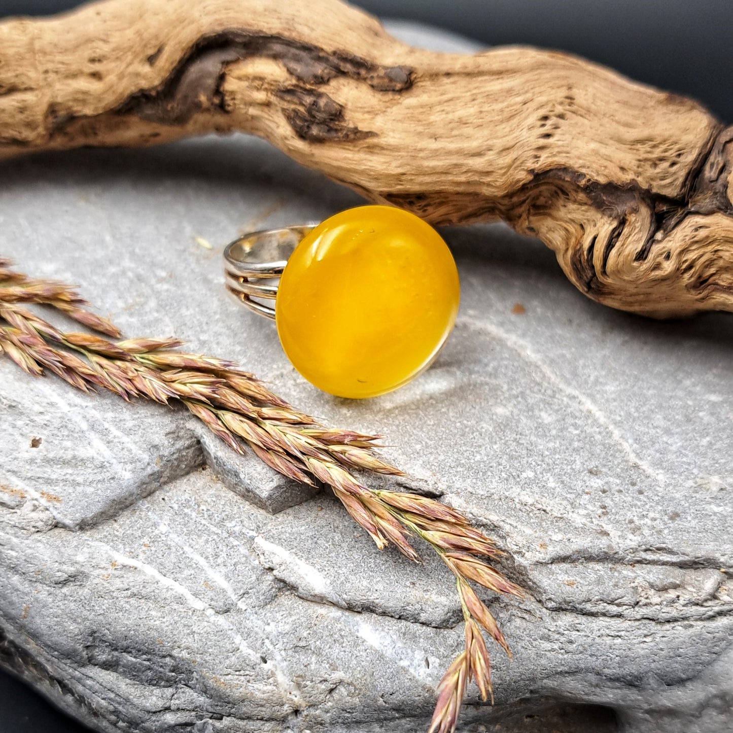Bague en verre Chakra du plexus solaire