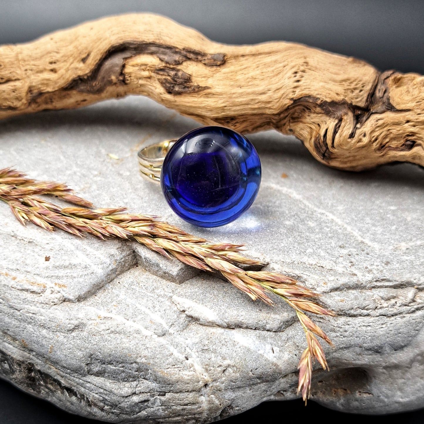 Bague en verre Chakra du 3ème Oeil