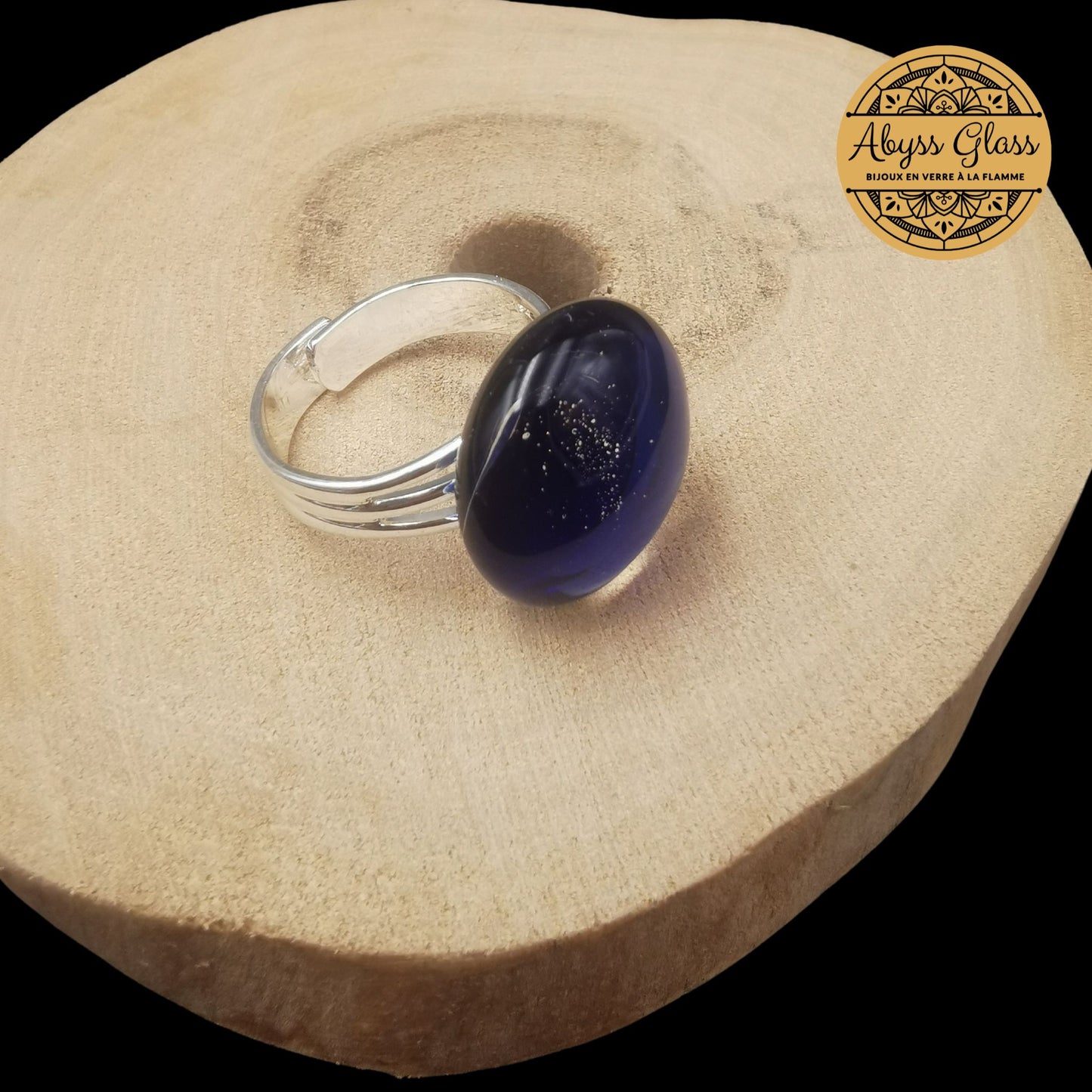 Bague en verre Chakra du 3ème Oeil