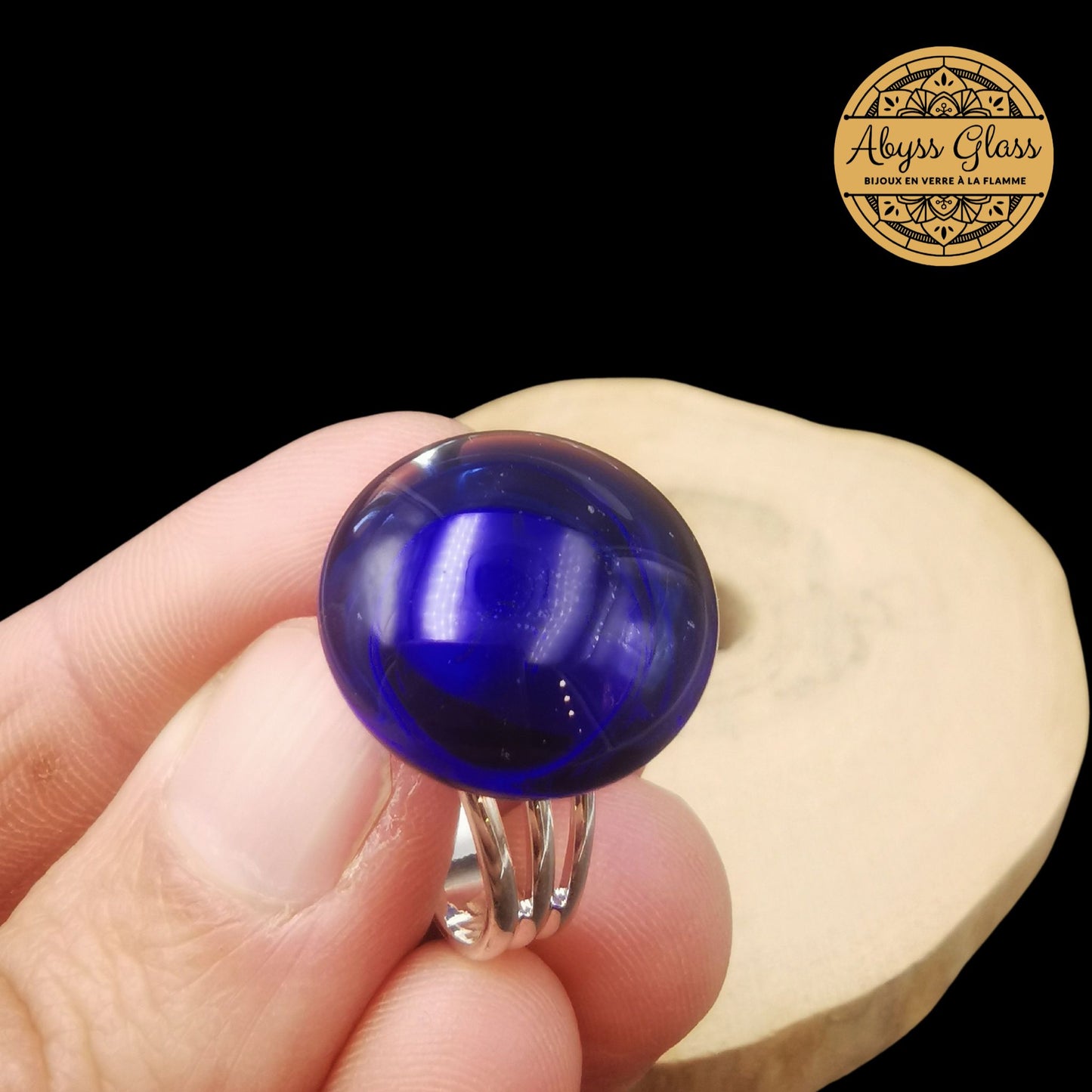 Bague en verre Chakra du 3ème Oeil