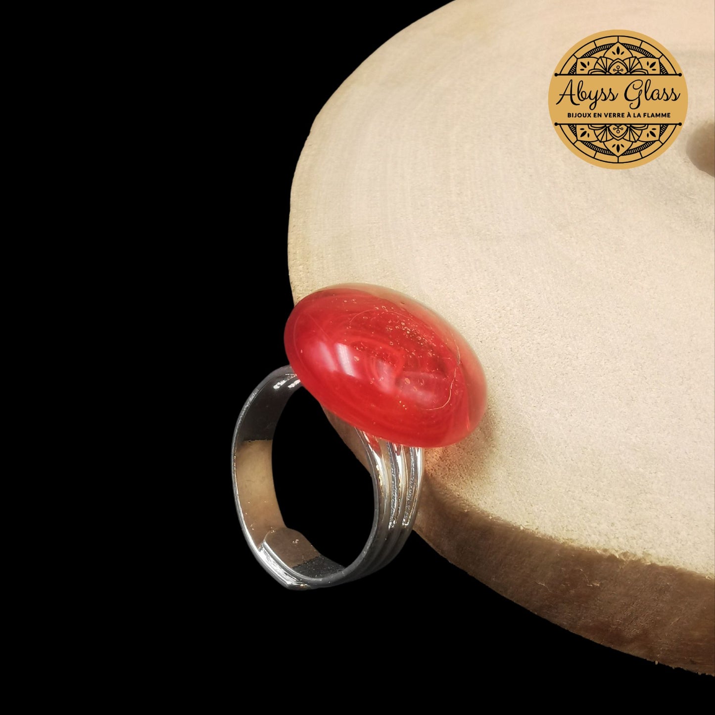 Bague en verre Chakra Racine
