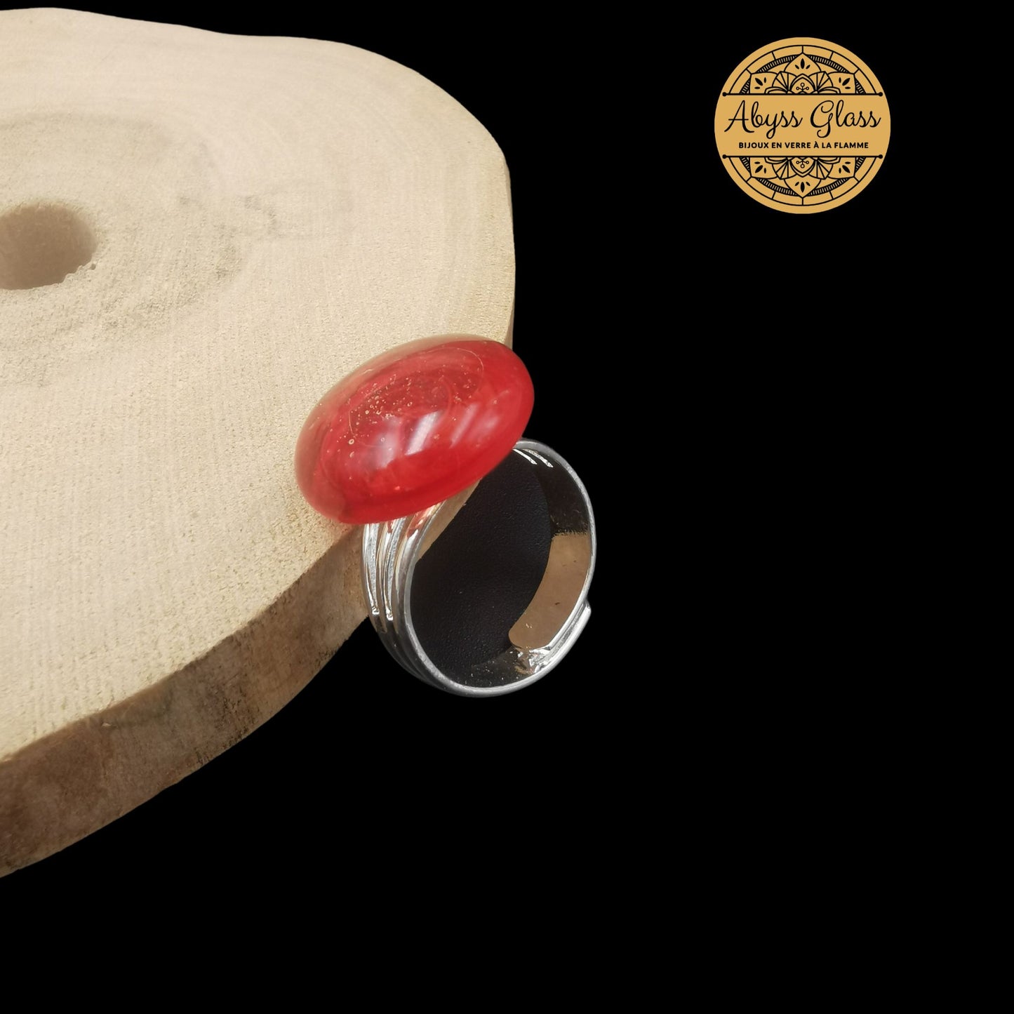 Bague en verre Chakra Racine