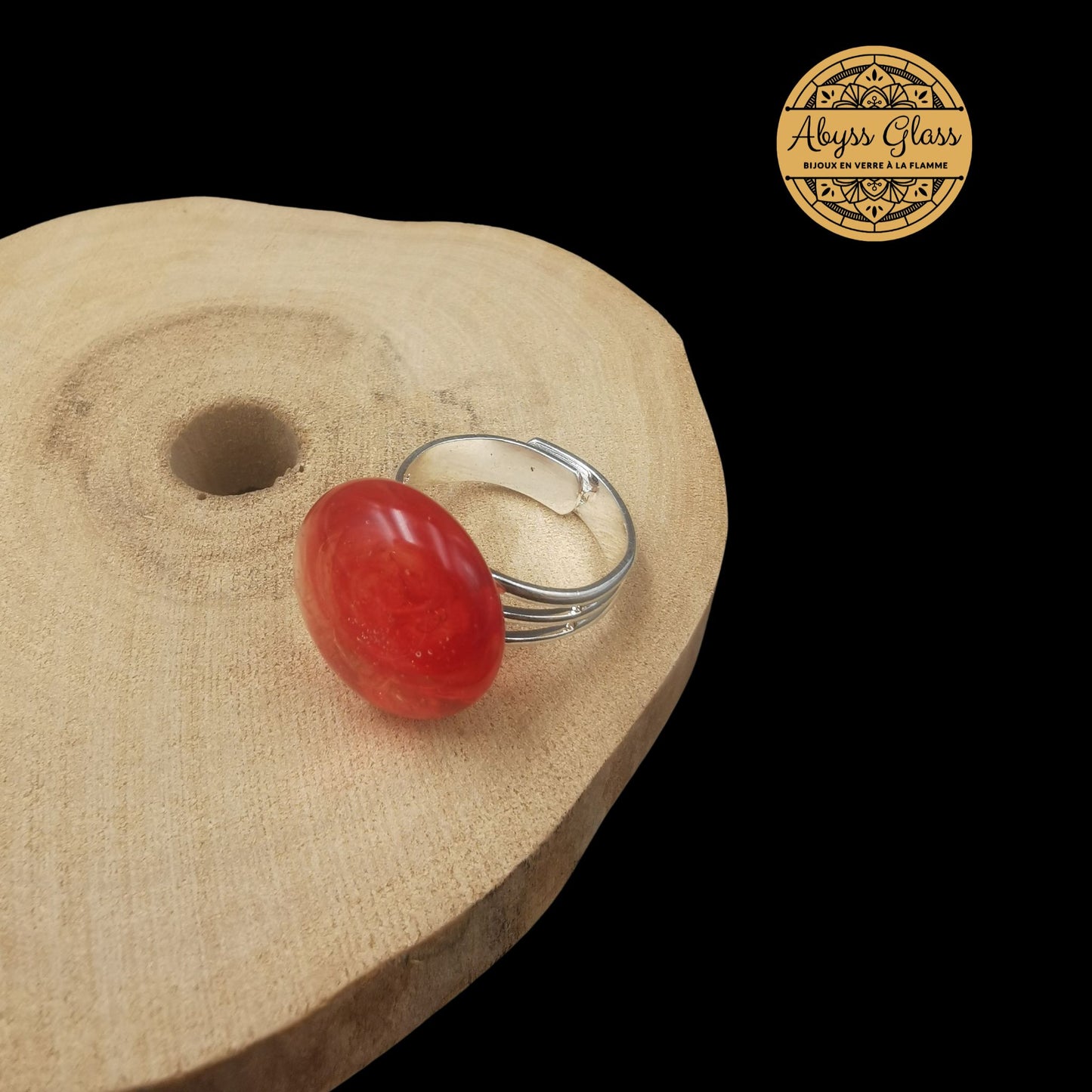 Bague en verre Chakra Racine