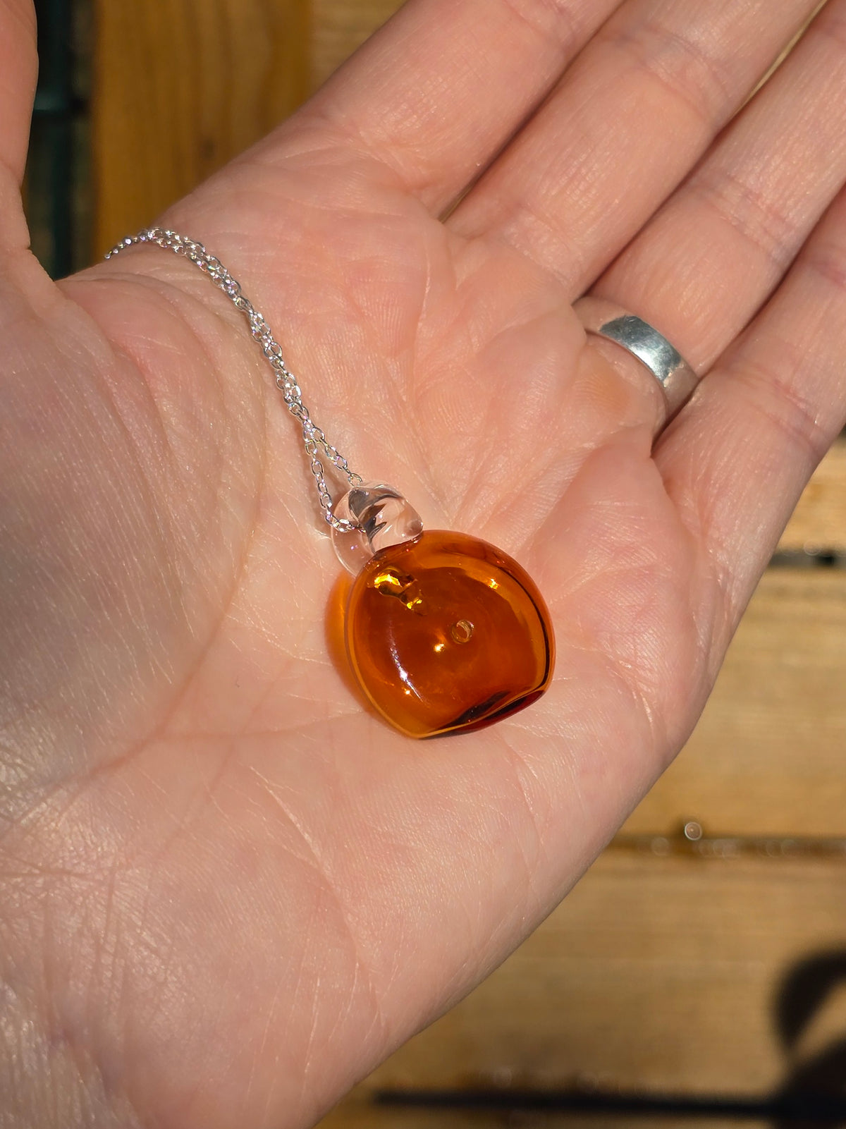 Pendentif d'olfactothérapie® - ORBIS ambre fond plat