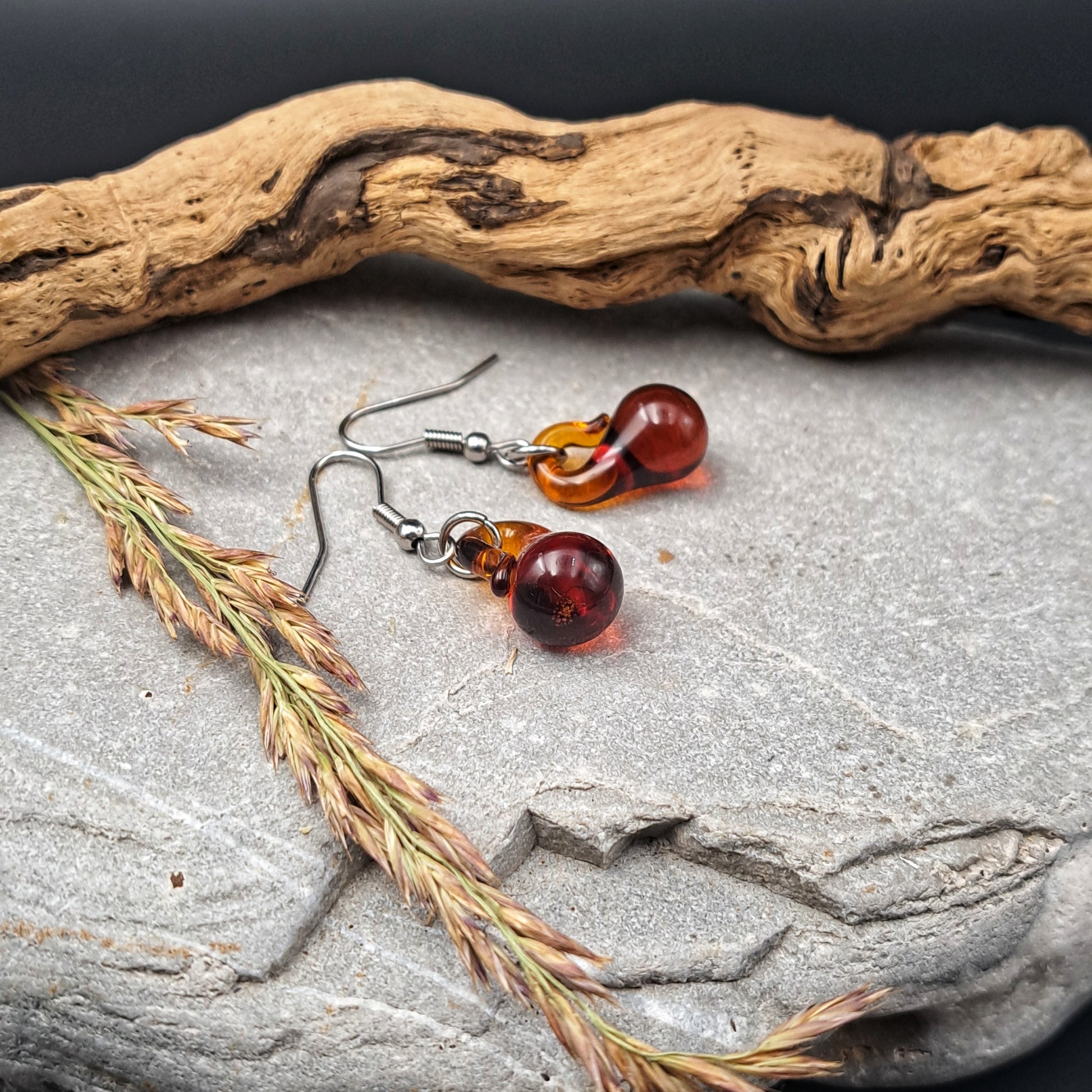 Boucles d'oreilles en ambre naturel, boucles d'oreilles en ambre cerise Boucles d'oreilles en ambre naturel, boucles d'oreilles en ambre cerise