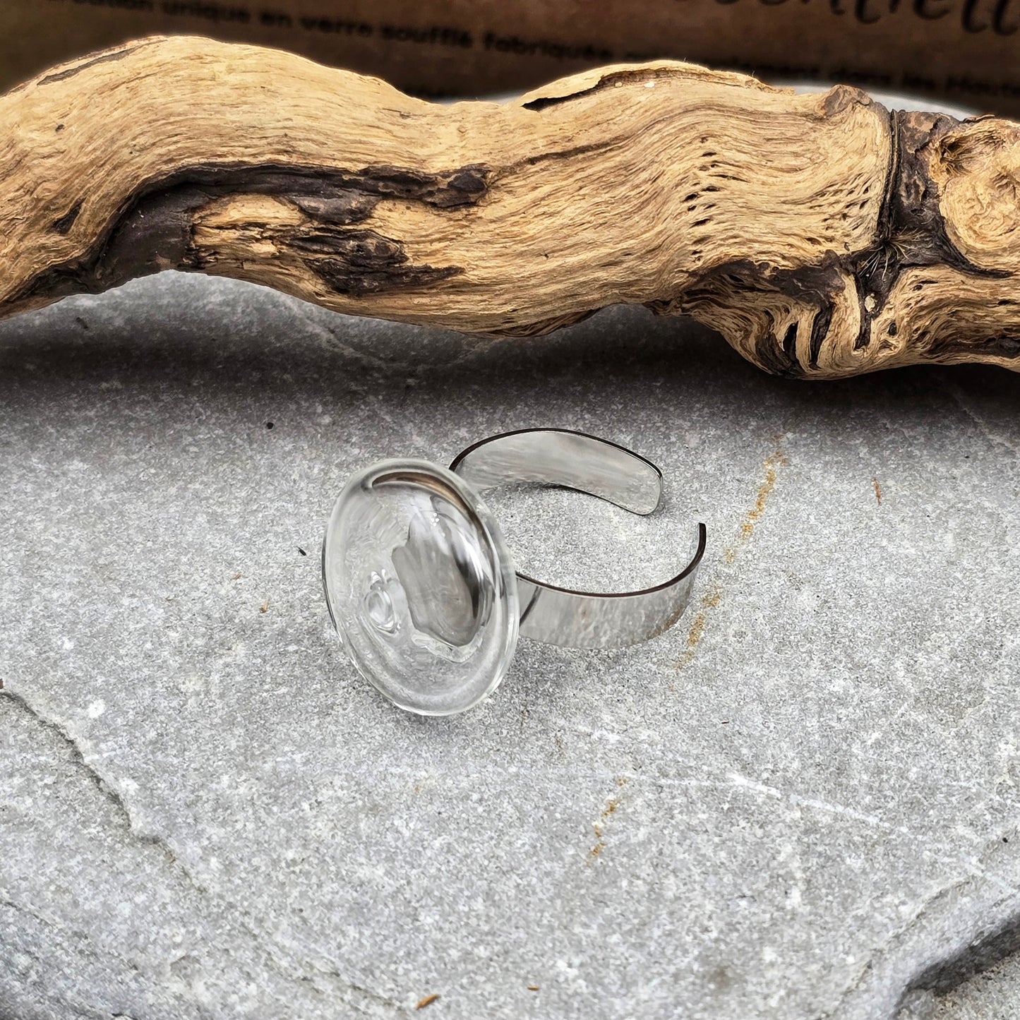 Bague en verre soufflé pour huile essentielle 