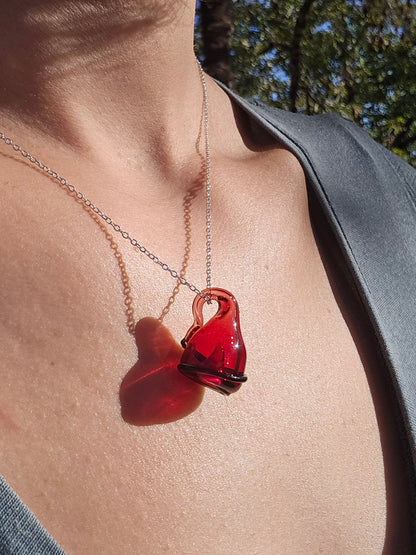 Pendentif d'olfactothérapie® - Rouge spirale noire