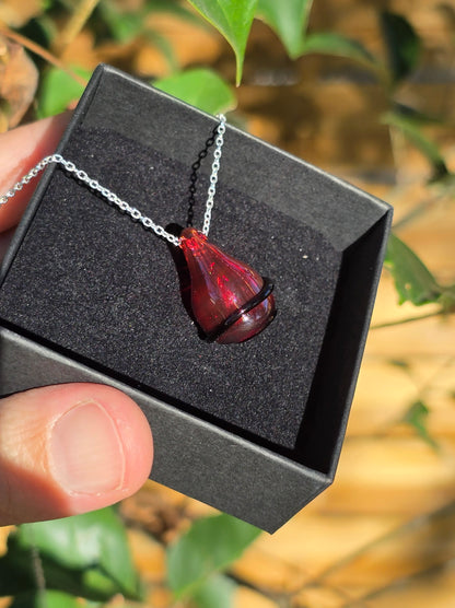 Pendentif d'olfactothérapie® - Rouge spirale noire