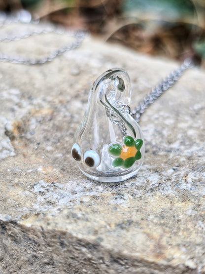 Pendentif d’olfactothérapie P’tite Frimousse avec fleur verte