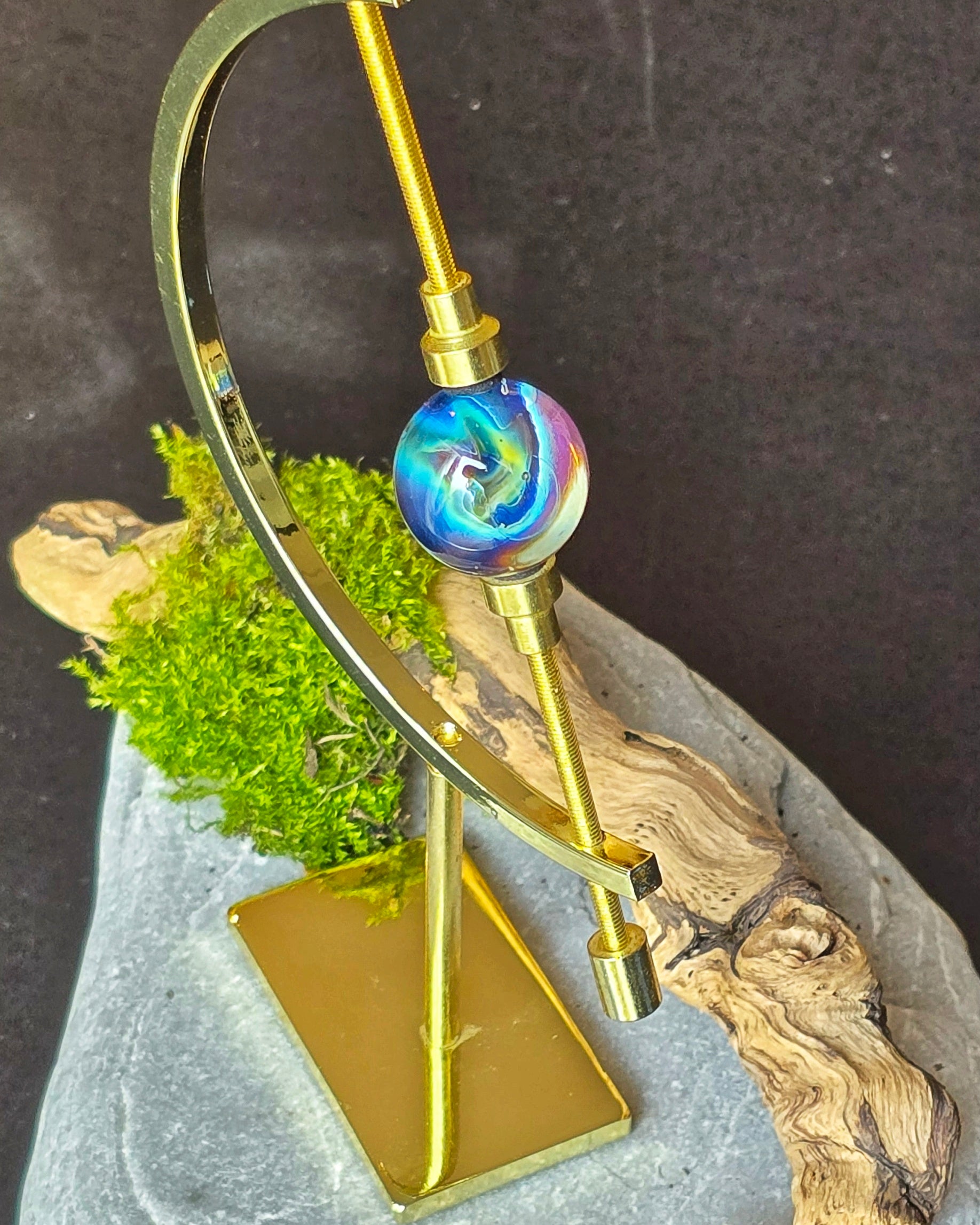 Sphere galaxie en verre soufflé artisanale Abyss Glass