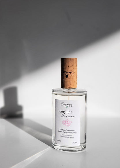 Cerisier Sakura, parfum d'ambiance naturel Parfumens, flacon de 100 ml