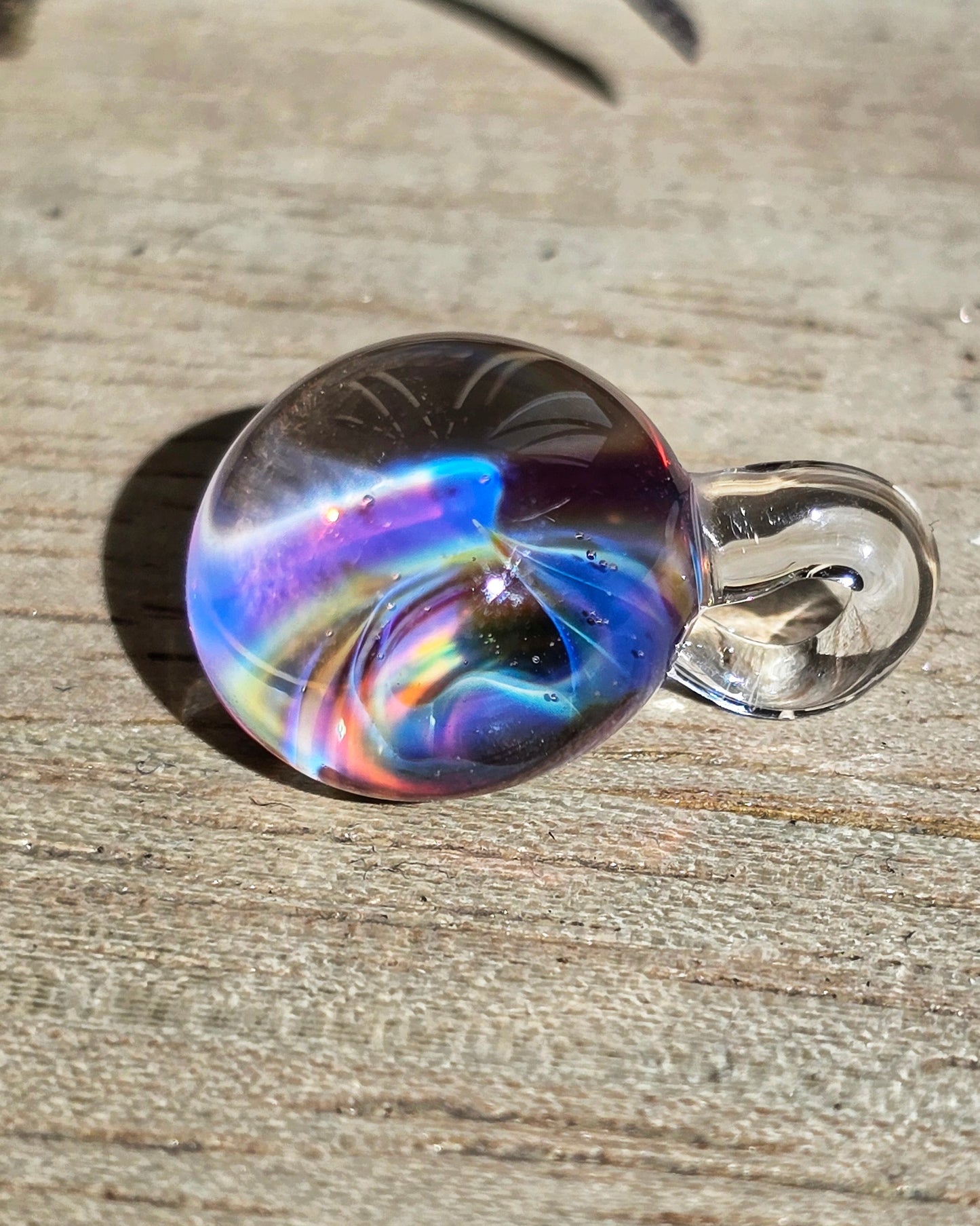Pendentif Univers "Zariël" en verre soufflé