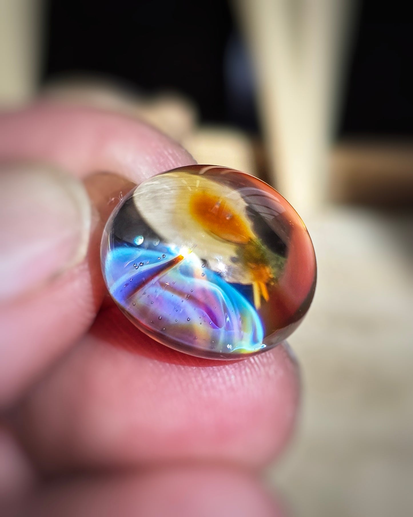 Pendentif Univers "Zariël" en verre soufflé