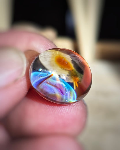 Pendentif Univers "Zariël" en verre soufflé