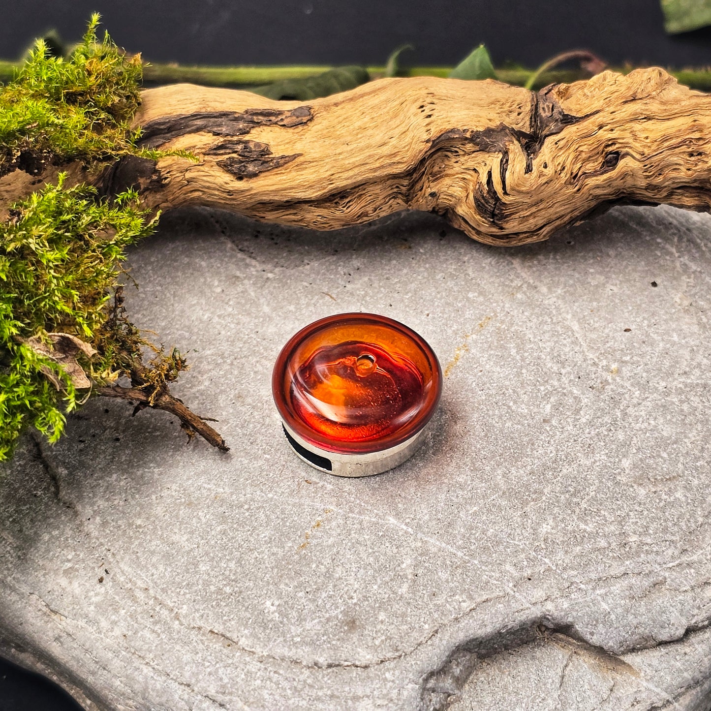 Cabochon pour bracelet en cuir d'olfactothérapie
