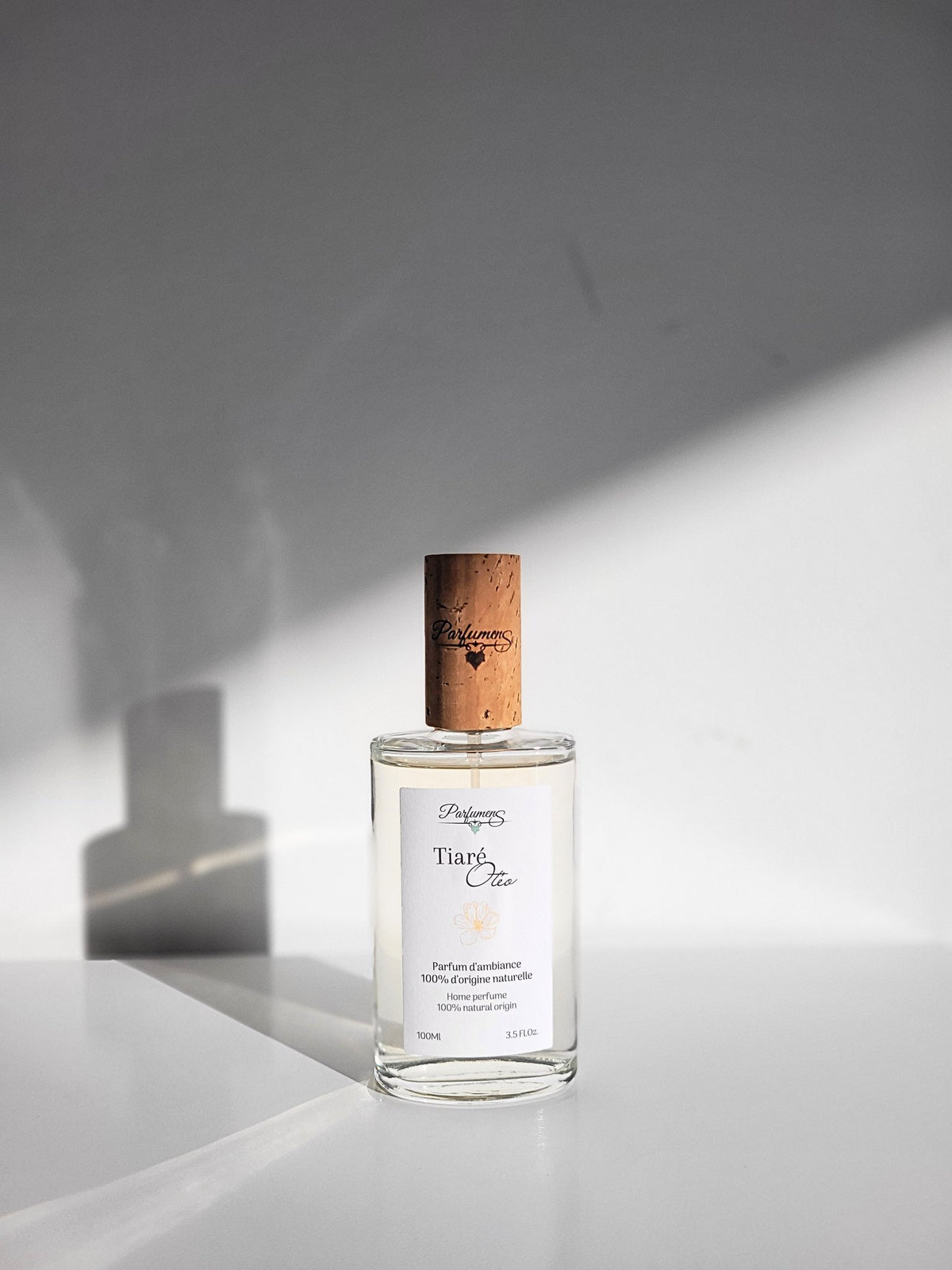 Tiaré Otéo, parfum d'ambiance naturel Parfumens, flacon de 100 ml
